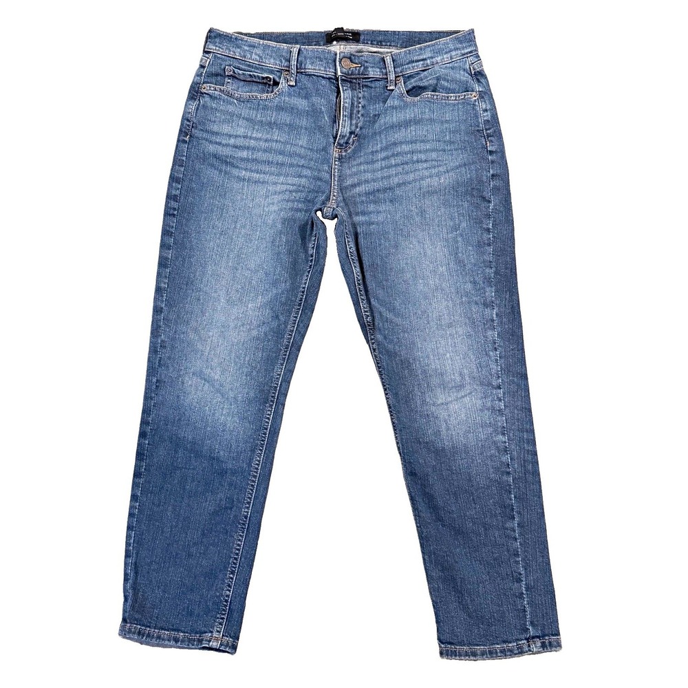 Banana Republic Girlfriend Mid Rise Jeans Womens 30 10 Petite Blue Denim 33x24